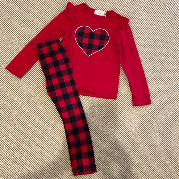btween Other - Btween 5T red/black plaid outfit